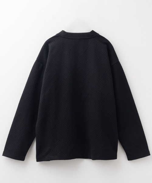 URBAN COLLECTION(アーバンコレクション)の「URBANCOLLECTION 膨れジャガードカーディガン(カーディガン/ボレロ・メンズ・ブラック/グレー/ブルー・S/M/L/XL)」の5枚目の写真