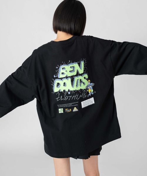 BEN DAVIS(ベンデイビス)の「∴WEGO/別注BENDAVISグラフィックロンT(Tシャツ/カットソー・メンズ・ブラック/アッシュグレー/ホワイト/スミクロ・MEDIUM/LARGE)」の11枚目の写真