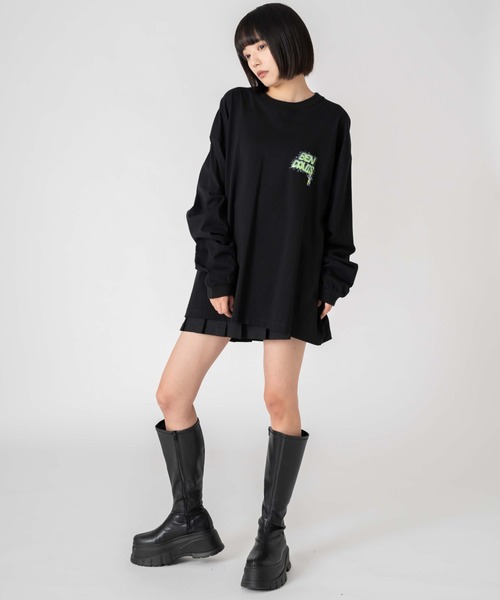 BEN DAVIS(ベンデイビス)の「∴WEGO/別注BENDAVISグラフィックロンT(Tシャツ/カットソー・メンズ・ブラック/アッシュグレー/ホワイト/スミクロ・MEDIUM/LARGE)」の12枚目の写真