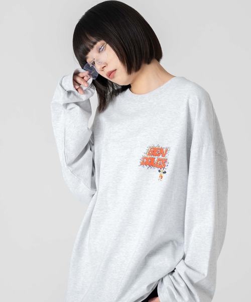 BEN DAVIS(ベンデイビス)の「∴WEGO/別注BENDAVISグラフィックロンT(Tシャツ/カットソー・メンズ・ブラック/アッシュグレー/ホワイト/スミクロ・MEDIUM/LARGE)」の14枚目の写真