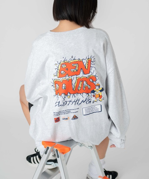 BEN DAVIS(ベンデイビス)の「∴WEGO/別注BENDAVISグラフィックロンT(Tシャツ/カットソー・メンズ・ブラック/アッシュグレー/ホワイト/スミクロ・MEDIUM/LARGE)」の16枚目の写真