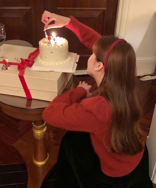 WEGO（ウィゴー）の「WEGO/ステッチリボンショートパフスリーブニット（ニット/セーター・レディース・パープル/レッド/ホワイト/ブラック・FREE）」の13枚目の写真