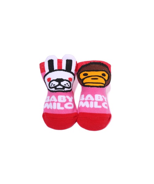 A BATHING APE（アベイシングエイプ）の「BABY MILO FRIENDS BABY SOCKS（その他ベビー用品・キッズ・ブルー/グリーン/ピンク/オレンジ・SMALL）」の4枚目の写真