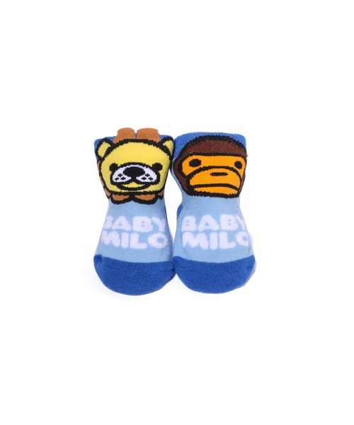A BATHING APE（アベイシングエイプ）の「BABY MILO FRIENDS BABY SOCKS（その他ベビー用品・キッズ・ブルー/グリーン/ピンク/オレンジ・SMALL）」の3枚目の写真