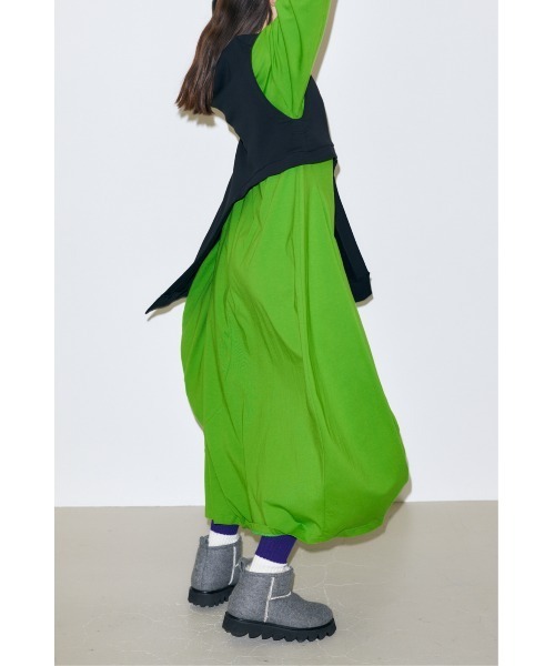 セール】スウェット レイヤードドレス（ワンピース）｜nagonstans