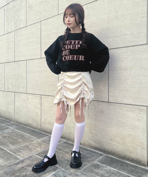 F i.n.t（フィント）の「チェック柄パッチワークスウェット/fint　フィント（スウェット・レディース・ブラック/ライトグリーン・FREE）」の8枚目の写真