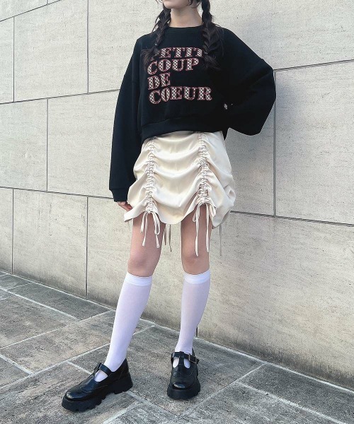 F i.n.t（フィント）の「チェック柄パッチワークスウェット/fint　フィント（スウェット・レディース・ブラック/ライトグリーン・FREE）」の9枚目の写真