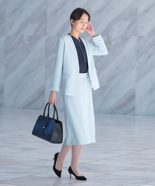 INDIVI（インディヴィ）の「【着る日傘/遮熱/UVケア】ベルト付ストレートラインスカート（スカート・レディース・ネイビー/ライトグリーン/ブラック・40/38/36/15 /13/19/05）」の19枚目の写真