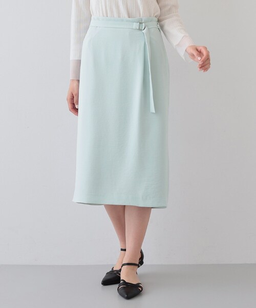 INDIVI（インディヴィ）の「【着る日傘/遮熱/UVケア】ベルト付ストレートラインスカート（スカート・レディース・ネイビー/ライトグリーン/ブラック・40/38/36/15 /13/19/05）」の17枚目の写真