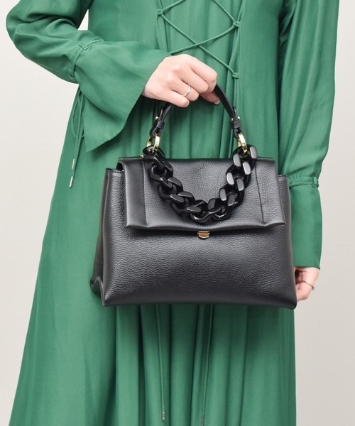 LORISTELLA】アクリルチェーンハンドバッグ(Q56410)（ハンドバッグ