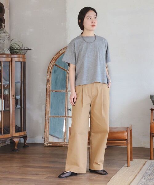 B:MING by BEAMS(ビーミングバイビームス)の「SIMPLE YET 1タック チノパンツ(S~M)(チノパンツ・レディース・ブラウン系その他3・SMALL/MEDIUM)」の6枚目の写真
