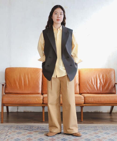 B:MING by BEAMS(ビーミングバイビームス)の「SIMPLE YET 1タック チノパンツ(S~M)(チノパンツ・レディース・ブラウン系その他3・SMALL/MEDIUM)」の7枚目の写真