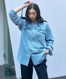 高身長 デニムシャツ(トールサイズ)Essenave