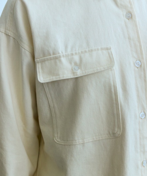 slattgir(スラットジール)の「高身長 デニムシャツ(トールサイズ)Essenave(シャツ/ブラウス・レディース・キナリ/ブルー系/ブラック/ネイビー・TM/TL/TLL/T3L/T4L/T5L)」の20枚目の写真
