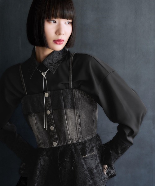 HARE（ハレ）の「デニムビスチェ(HARE)（その他トップス・レディース・ブラック・FREE）」の17枚目の写真