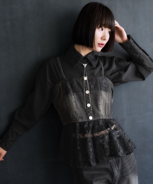 HARE（ハレ）の「デニムビスチェ(HARE)（その他トップス・レディース・ブラック・FREE）」の18枚目の写真