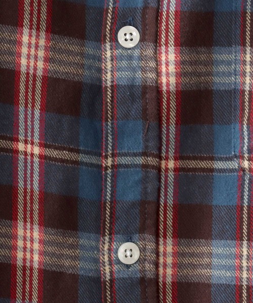 SITRY(シトリー)の「Check Shirt/チェックシャツ ネルチェックシャツ ネルシャツ(シャツ/ブラウス・メンズ・ベージュ/ブルー/ブラウン・L/M)」の7枚目の写真