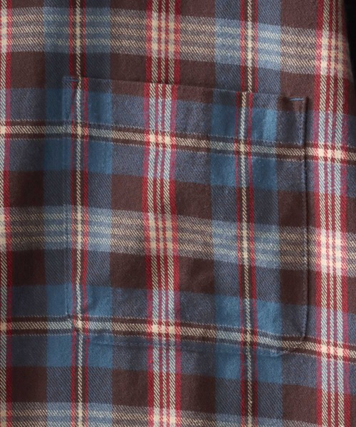 SITRY(シトリー)の「Check Shirt/チェックシャツ ネルチェックシャツ ネルシャツ(シャツ/ブラウス・メンズ・ベージュ/ブルー/ブラウン・L/M)」の6枚目の写真