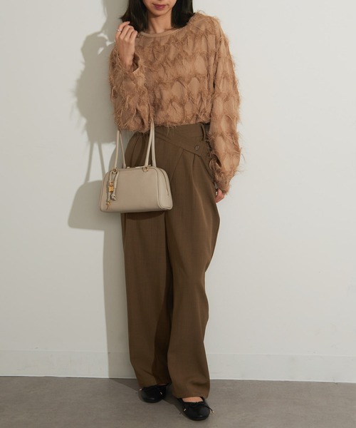 CHRISTIAN VILLA(クリスチャンヴィラ)の「【CHRISTIAN VILLA】ロングハンドル ボストンバッグ PEGGY 6228(ボストンバッグ・レディース・グレイッシュベージュ/ライトグレー/ブラック・FREE)」の14枚目の写真