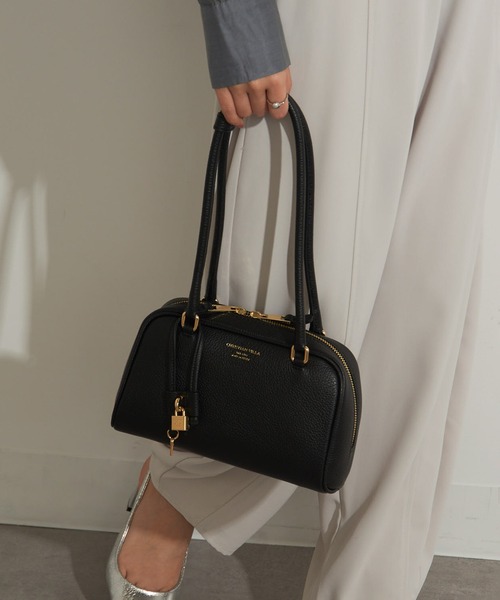 CHRISTIAN VILLA(クリスチャンヴィラ)の「【CHRISTIAN VILLA】ロングハンドル ボストンバッグ PEGGY 6228(ボストンバッグ・レディース・グレイッシュベージュ/ライトグレー/ブラック・FREE)」の8枚目の写真