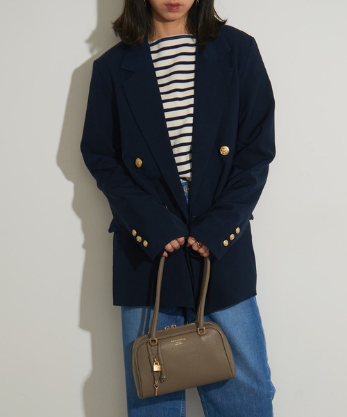 CHRISTIAN VILLA(クリスチャンヴィラ)の「【CHRISTIAN VILLA】ロングハンドル ボストンバッグ PEGGY 6228(ボストンバッグ・レディース・グレイッシュベージュ/ライトグレー/ブラック・FREE)」の5枚目の写真