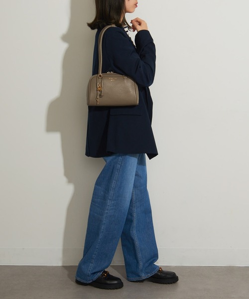 クリスチャンヴィラ　ロングハンドルボストンバッグ(グレー) CHRISTIAN VILLA ハンドバッグ 「CHRISTIAN VILLA」ロング