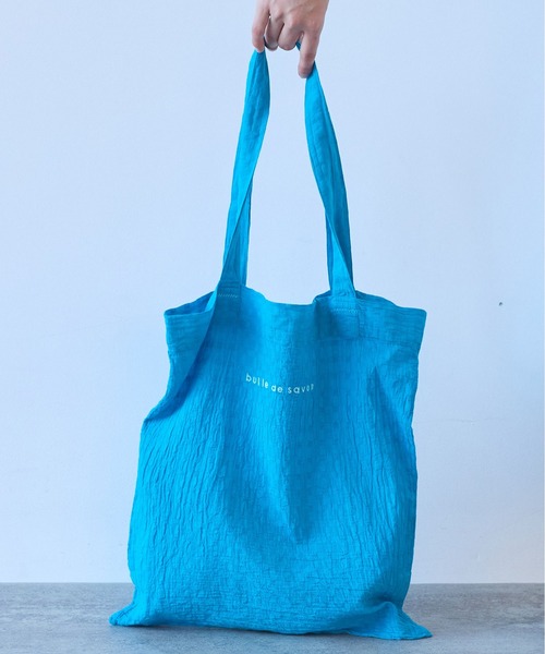 bulle de savon（ビュルデサボン）の「△ロゴトートバッグ（トートバッグ・レディース・グリーン/ピンク/レッド/ブルー/ネイビー/その他・FREE）」の4枚目の写真