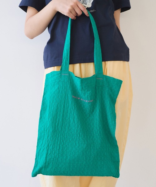 bulle de savon（ビュルデサボン）の「△ロゴトートバッグ（トートバッグ・レディース・グリーン/ピンク/レッド/ブルー/ネイビー/その他・FREE）」の10枚目の写真