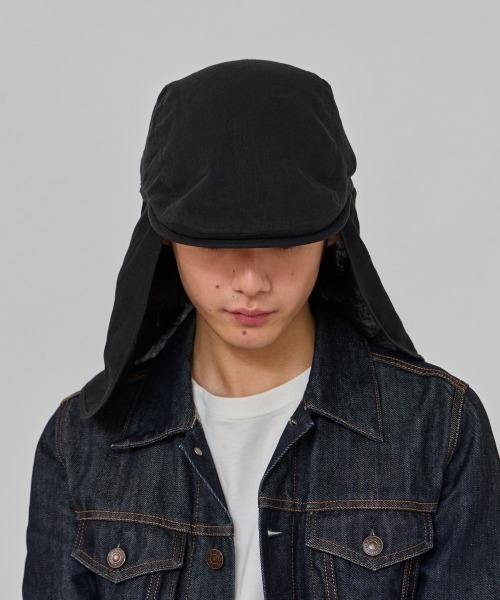 OVERRIDE（オーバーライド）の「OVERRIDE  LINEN SUNSHADE HUNTING / オーバーライド（ハンチング/ベレー帽・メンズ・ブラック/ブルー/ブラウン・59cm）」の4枚目の写真
