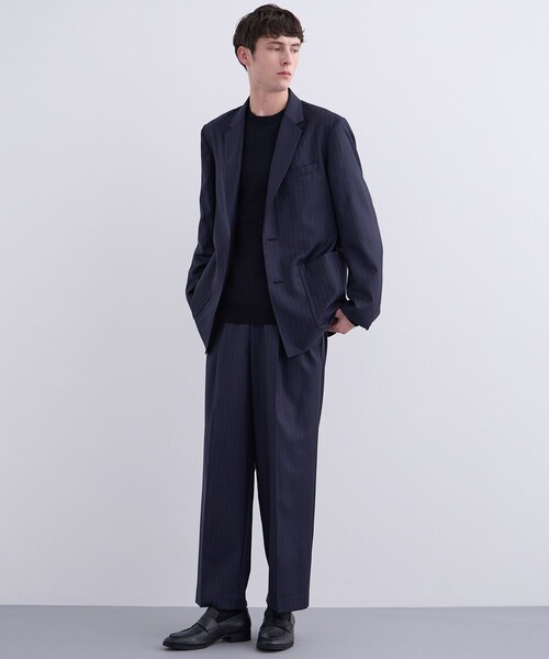 【国内発送】Loro Piana テーラードジャケット アウター トラベラー・ジャケット ビキューナ - Storm System® ネイビー