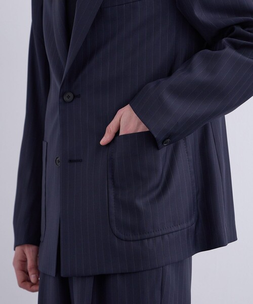 【国内発送】Loro Piana テーラードジャケット アウター トラベラー・ジャケット ビキューナ - Storm System® ネイビー