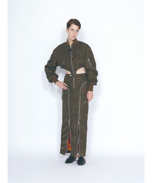 セール】NYLON TWILL CUTTING BOMBER JACKET（MA-1）｜JOHN