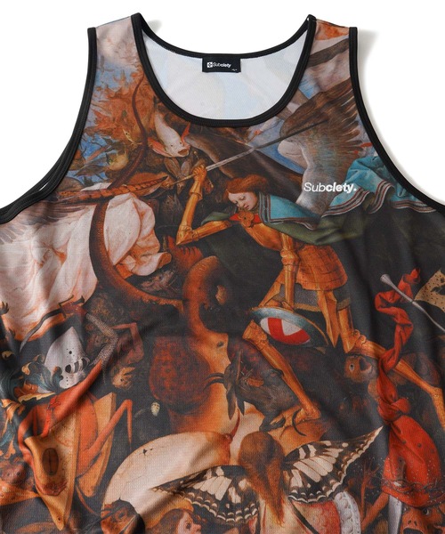 Subciety(サブサエティ)の「Patterned tank top(タンクトップ・メンズ・ブラック/マルチ/カモフラージュ/ベージュ・X-LARGE/LARGE/MEDIUM/SMALL)」の9枚目の写真