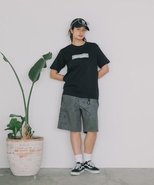 WILD THINGS（ワイルドシングス）の「WILD THINGS/ワイルドシングス BOX LOGO TEE クルーネック 半袖Tシャツ ボックスロゴ（Tシャツ/カットソー・メンズ・ホワイト/ブラック・M/L/XL）」の4枚目の写真