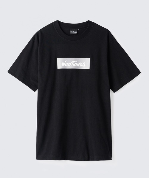 WILD THINGS（ワイルドシングス）の「WILD THINGS/ワイルドシングス BOX LOGO TEE クルーネック 半袖Tシャツ ボックスロゴ（Tシャツ/カットソー・メンズ・ホワイト/ブラック・M/L/XL）」の18枚目の写真