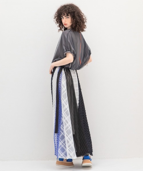 アウラアイラ チュールレイヤードニットトップス新品 AULA AILA ニット セーター チュールレイヤードニットトップス