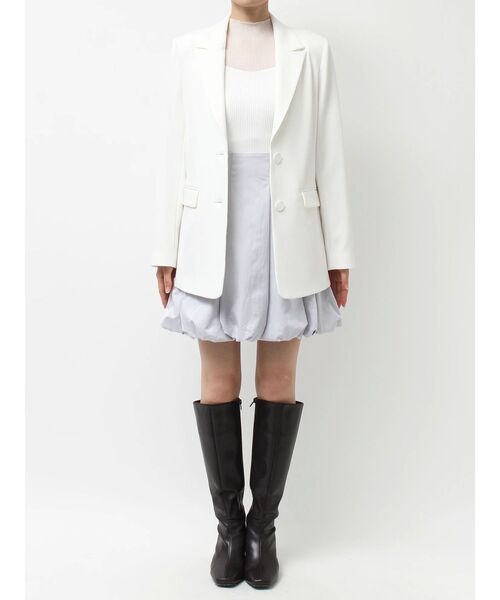 MERCURYDUO（マーキュリーデュオ）の「シングルテーラードジャケット（テーラードジャケット・レディース・ホワイト/ブラック/グレー・SMALL/MEDIUM）」の4枚目の写真