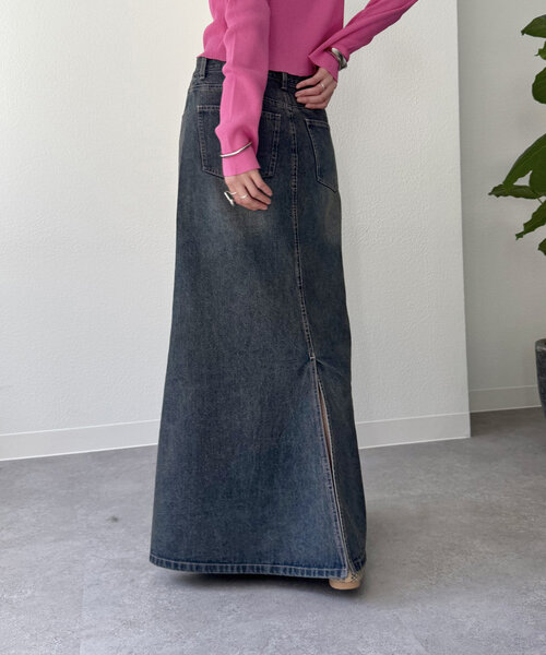 mystic(ミスティック)の「パネルデニムスカート(デニムスカート・レディース・ブルー/ネイビー・1/2)」の13枚目の写真