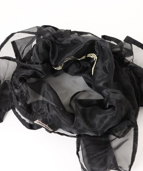 THEATRE PRODUCTS（シアタープロダクツ）の「オーガンジーフリルトートバッグ（トートバッグ・レディース・ブラック/アイボリー・FREE）」の5枚目の写真