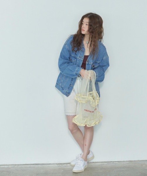 THEATRE PRODUCTS（シアタープロダクツ）の「オーガンジーフリルトートバッグ（トートバッグ・レディース・ブラック/アイボリー・FREE）」の21枚目の写真