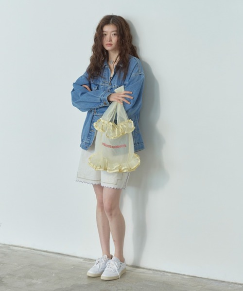 THEATRE PRODUCTS（シアタープロダクツ）の「オーガンジーフリルトートバッグ（トートバッグ・レディース・ブラック/アイボリー・FREE）」の20枚目の写真