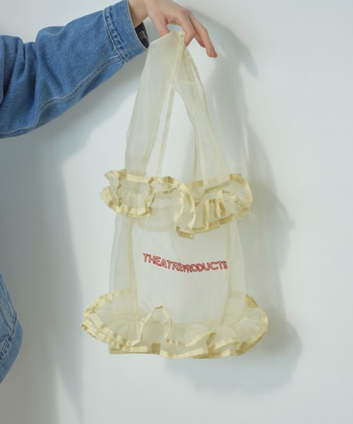 THEATRE PRODUCTS（シアタープロダクツ）の「オーガンジーフリルトートバッグ（トートバッグ・レディース・ブラック/アイボリー・FREE）」の18枚目の写真