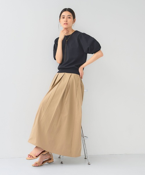 CROSS FUNCTION（クロスファンクション）の「《洗える》サマナチュラ パフスリーブ半袖ニット【CF/クロスファンクション】（ニット/セーター・レディース・アイボリー/サックスブルー/ブラック・LL/L/M）」の21枚目の写真