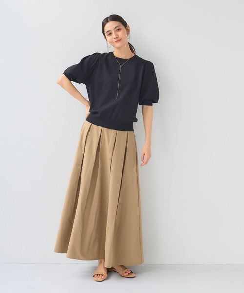 CROSS FUNCTION（クロスファンクション）の「《洗える》サマナチュラ パフスリーブ半袖ニット【CF/クロスファンクション】（ニット/セーター・レディース・アイボリー/サックスブルー/ブラック・LL/L/M）」の15枚目の写真