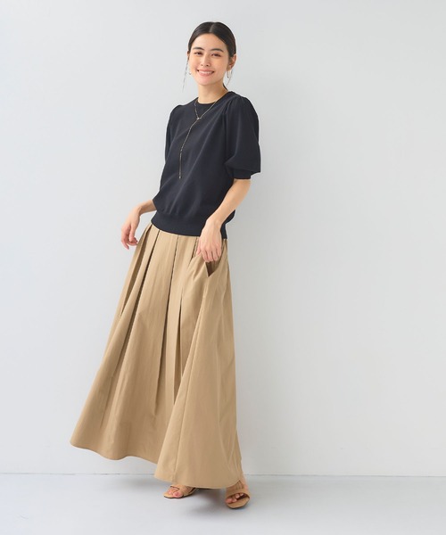 CROSS FUNCTION（クロスファンクション）の「《洗える》サマナチュラ パフスリーブ半袖ニット【CF/クロスファンクション】（ニット/セーター・レディース・アイボリー/サックスブルー/ブラック・LL/L/M）」の17枚目の写真