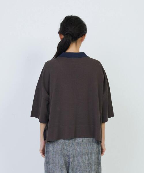 LOISIR（ロワズィール）の「和紙コットン天竺ポロニット（ニット 