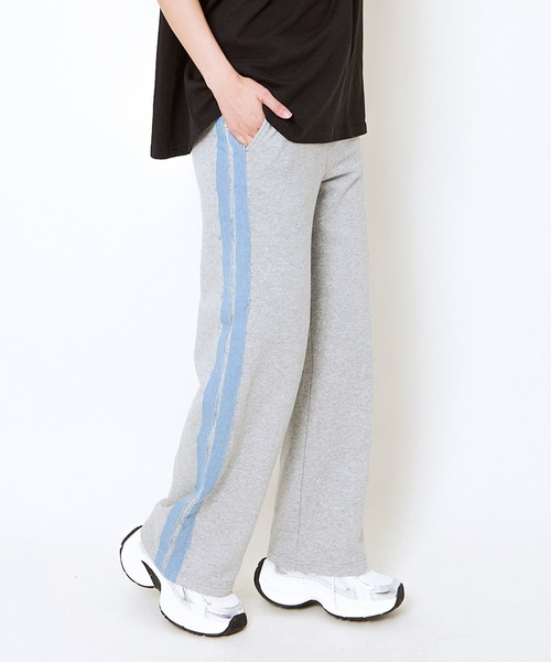 GORGE(ゴージ)の「デニムラインスウェットパンツ(スウェットパンツ・レディース・オートミール/杢グレー/ブラウン・F)」の2枚目の写真