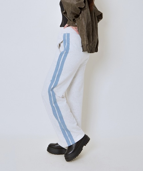 GORGE(ゴージ)の「デニムラインスウェットパンツ(スウェットパンツ・レディース・オートミール/杢グレー/ブラウン・F)」の10枚目の写真
