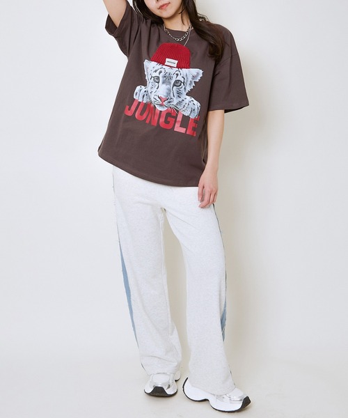 GORGE(ゴージ)の「デニムラインスウェットパンツ(スウェットパンツ・レディース・オートミール/杢グレー/ブラウン・F)」の11枚目の写真