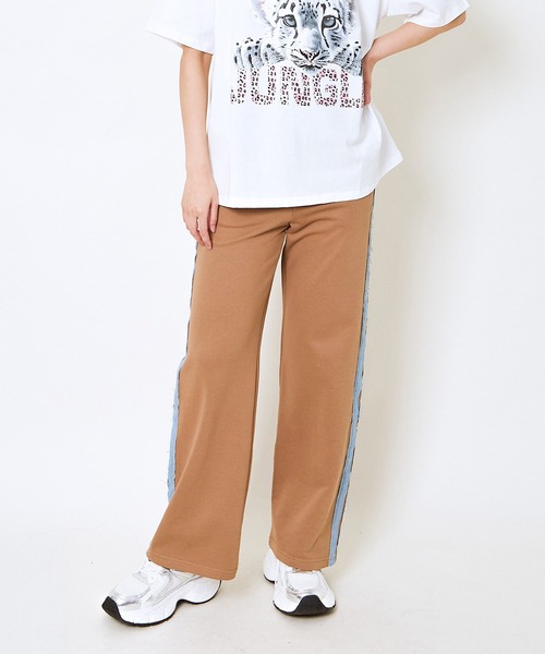 GORGE(ゴージ)の「デニムラインスウェットパンツ(スウェットパンツ・レディース・オートミール/杢グレー/ブラウン・F)」の8枚目の写真